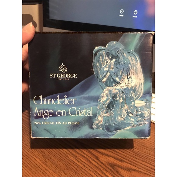 Crystal Angel Candleholder 24% fine Lead Crystal - Picture 5 of 5